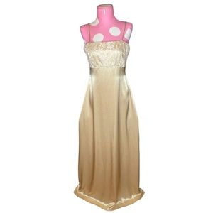 Gold Floor Length Dress + Gloves